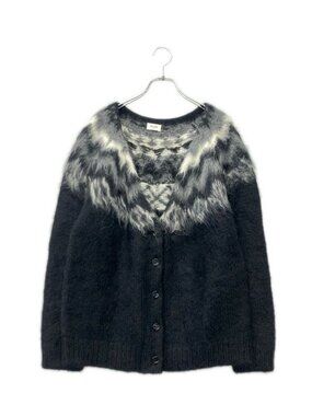 Celine Alpaca Wool Fair Isle Knit Cardigan
